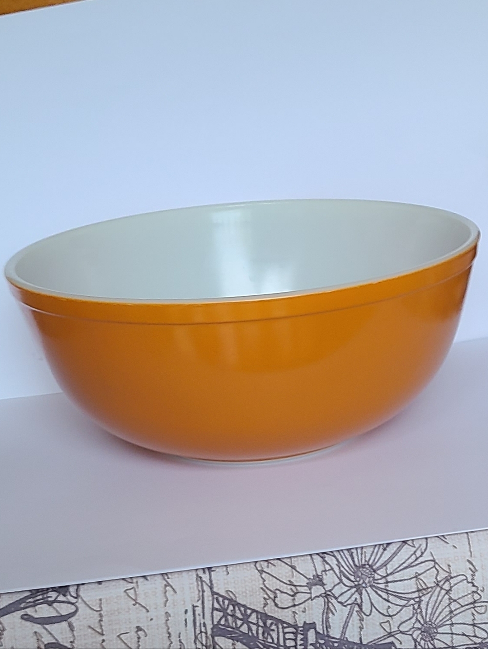 Vintage Retro PYREX 404 4QT Friendship Bright Orange Large Mixing Baking Bowl